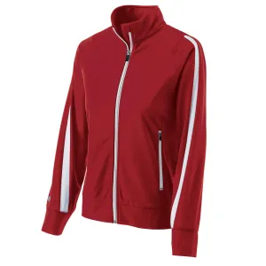 Holloway Women's Scarlet/White Full Zip Determination Jacket