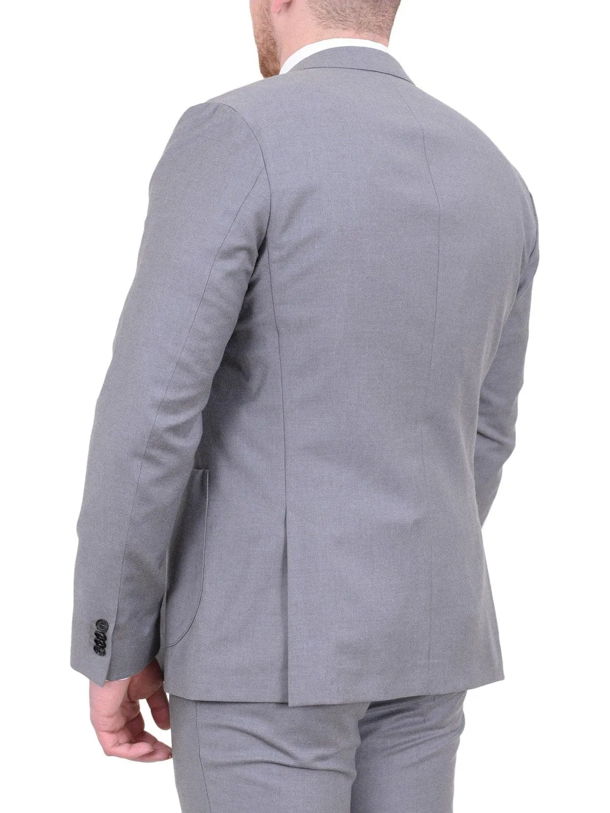 Hugo Boss Rodman/wild Slim Fit Heather Gray Wool Cashmere Blend Suit
