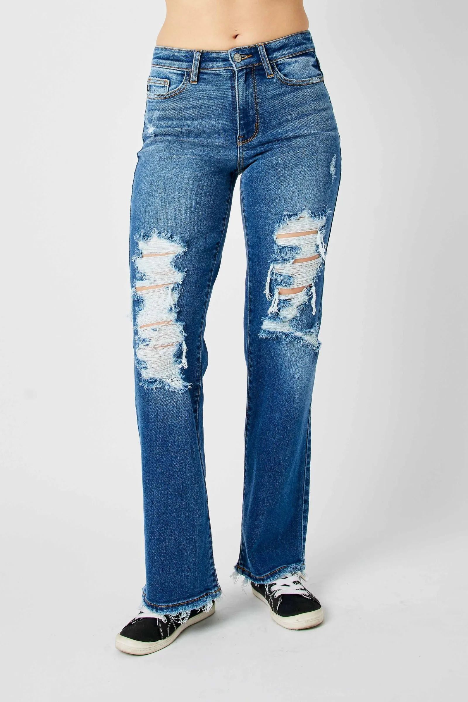 Judy Blue Mid Rise Dad Jeans