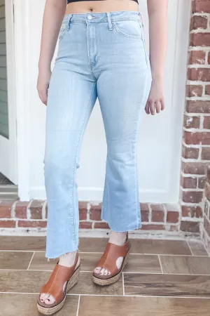 Just Black High Rise Cropped Demi Flare Jeans
