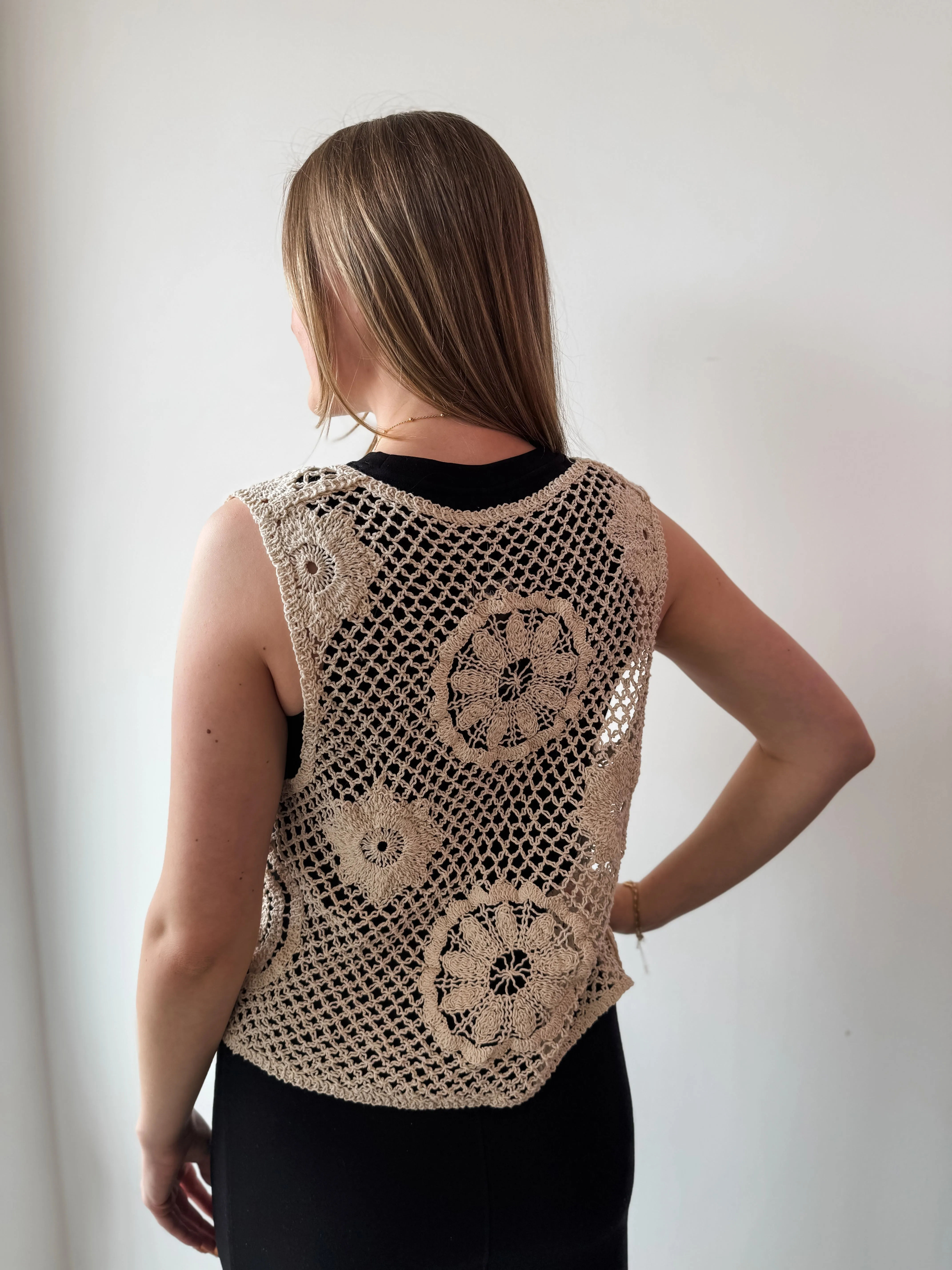 Knita Crochet Vest Top