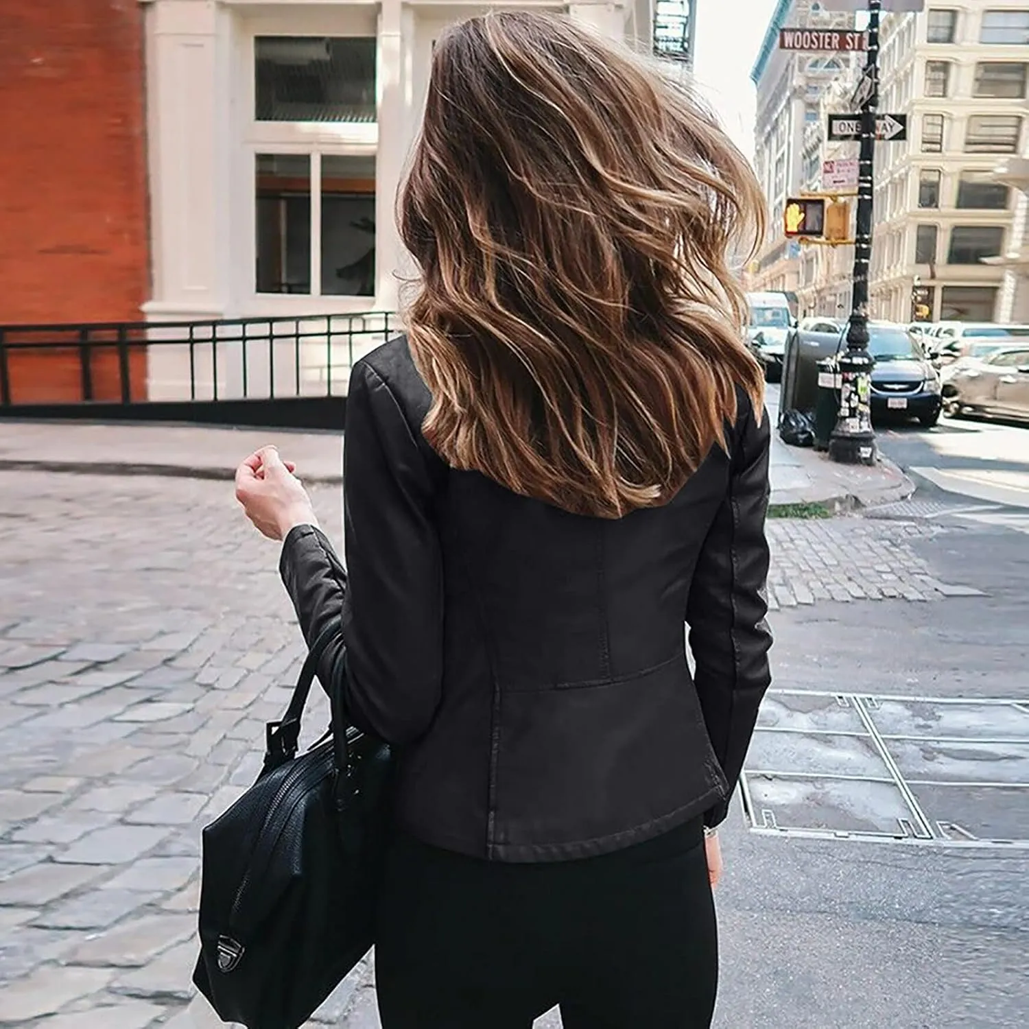 Kuluzego Womens Cardigan Front Coat Baby Tees Jacket Outerwear for Women Long Sleeve Faux Leather Fall Winter Coat 2025 Y2K