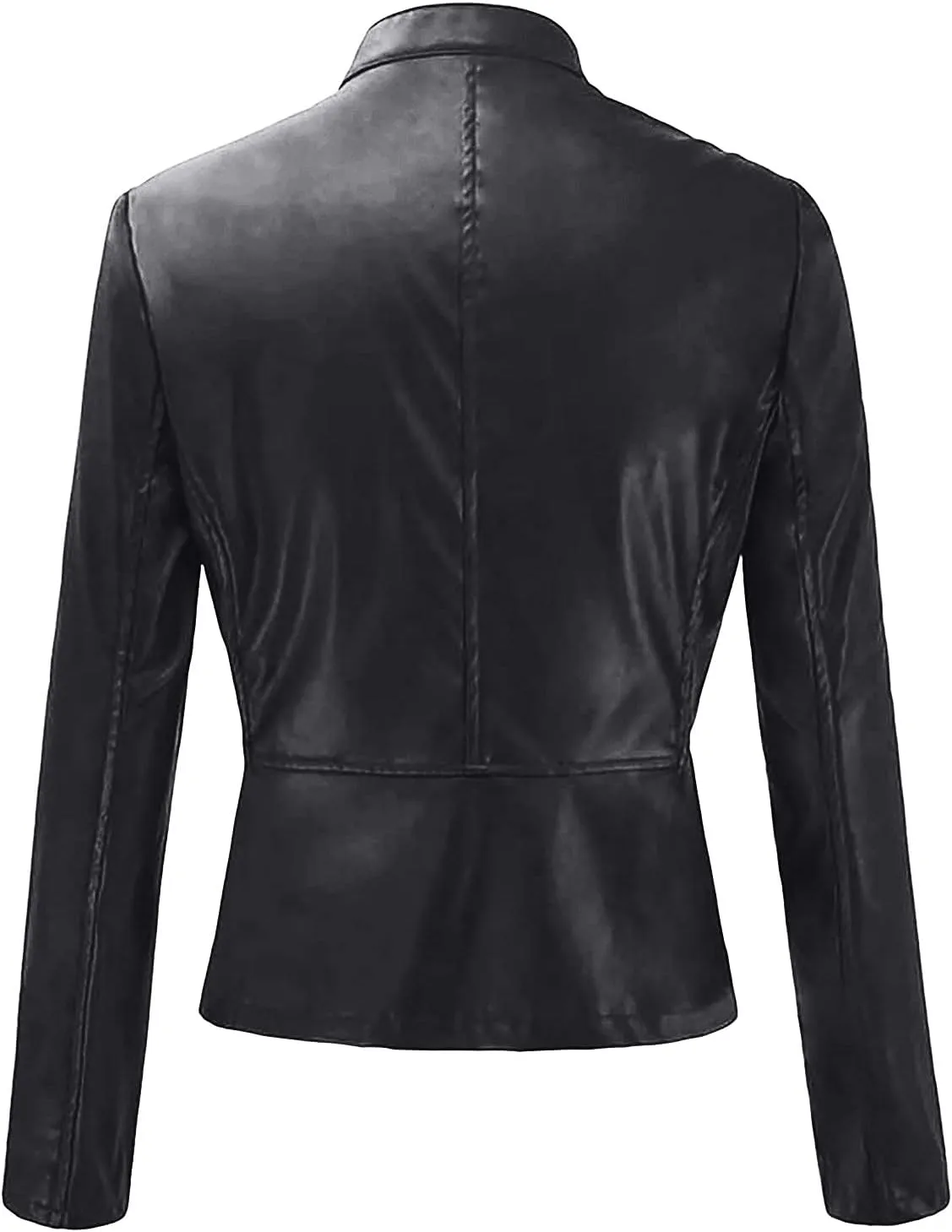 Kuluzego Womens Cardigan Front Coat Baby Tees Jacket Outerwear for Women Long Sleeve Faux Leather Fall Winter Coat 2025 Y2K