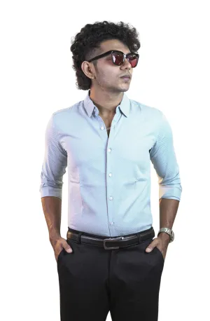 Light Blue Urban Grid Shirt