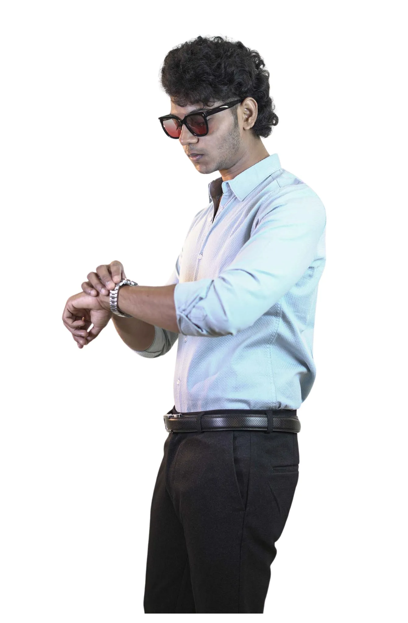 Light Blue Urban Grid Shirt