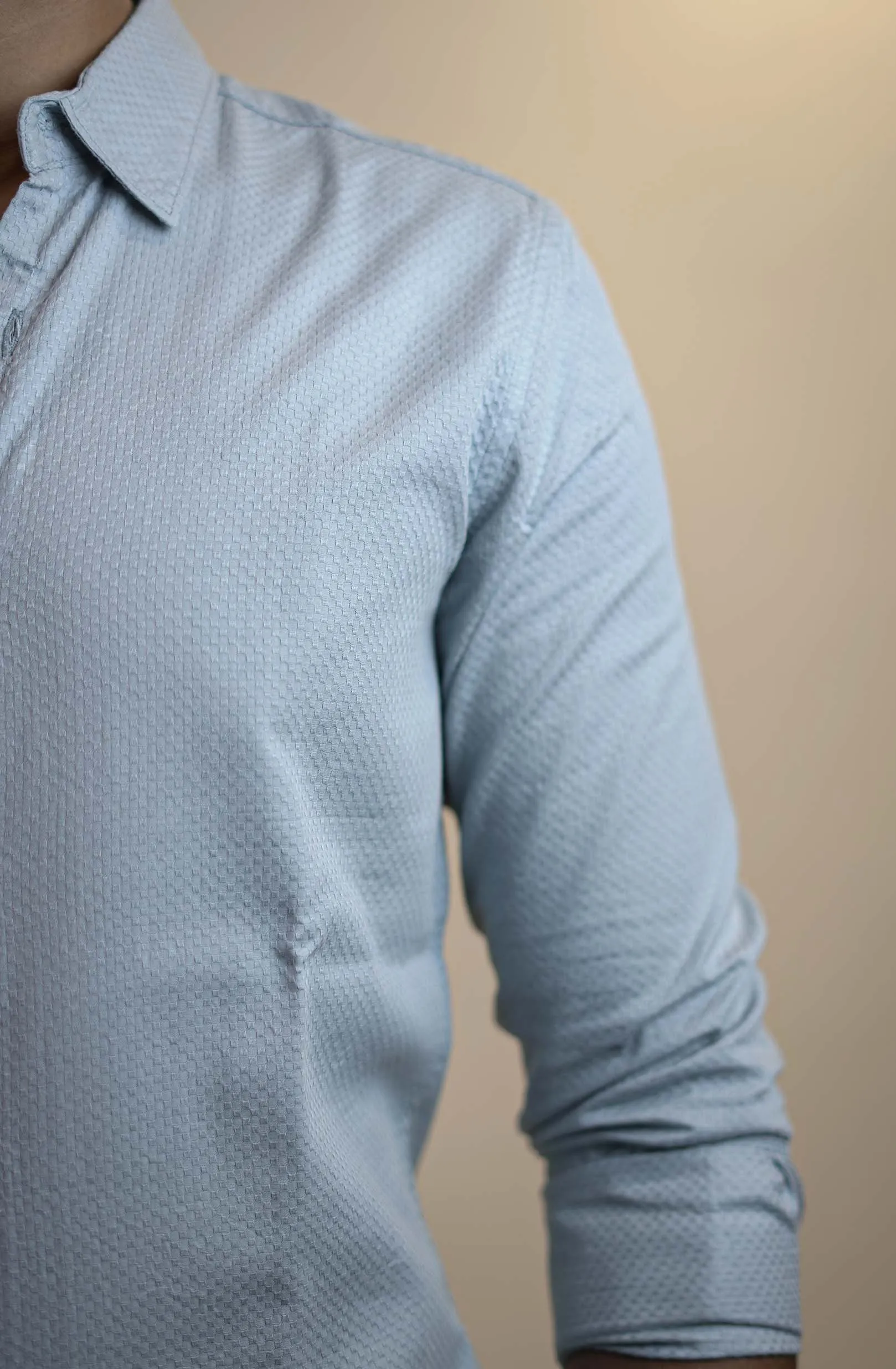 Light Blue Urban Grid Shirt