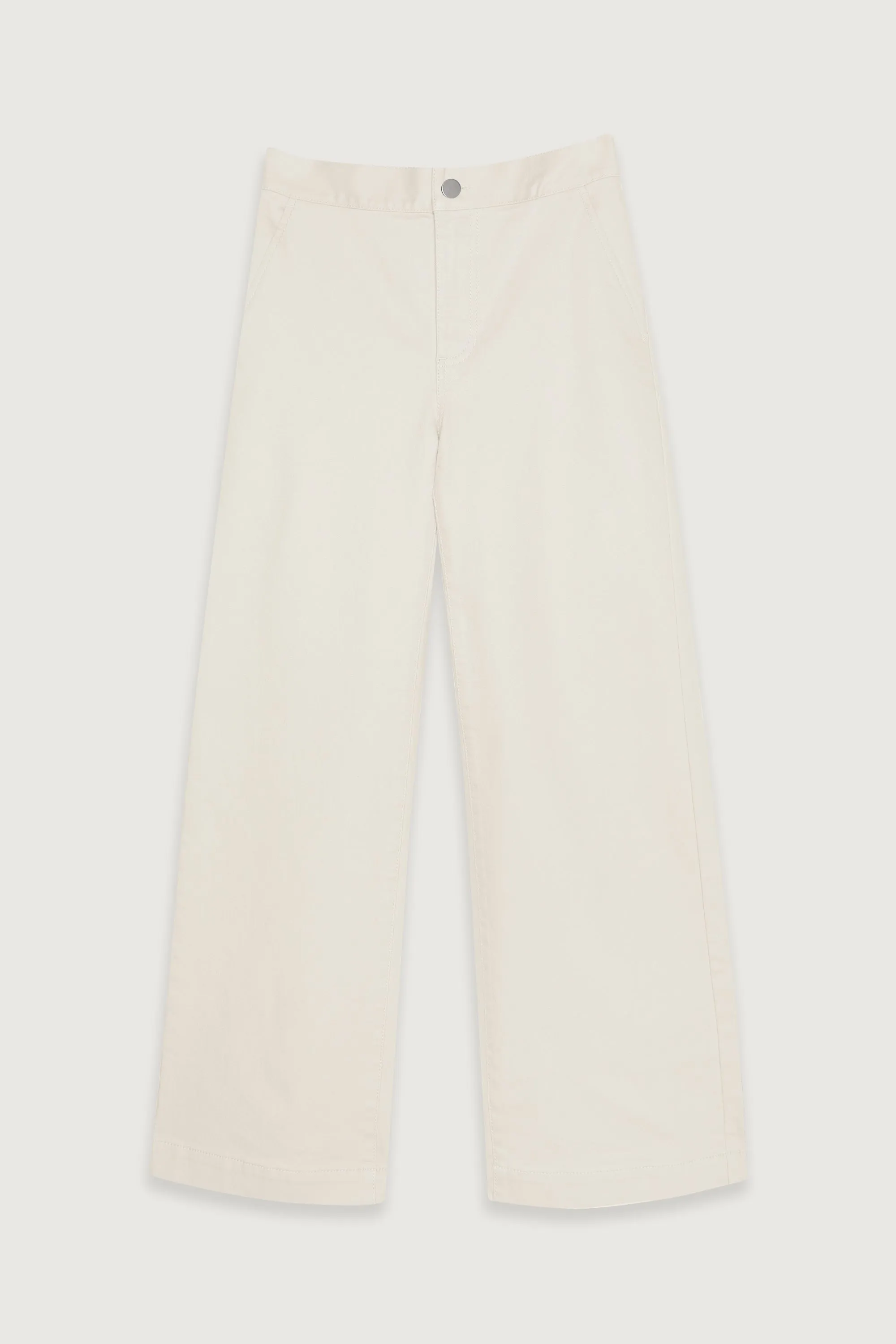 LONG LENGTH 30" TWILL WIDE LEG PANT