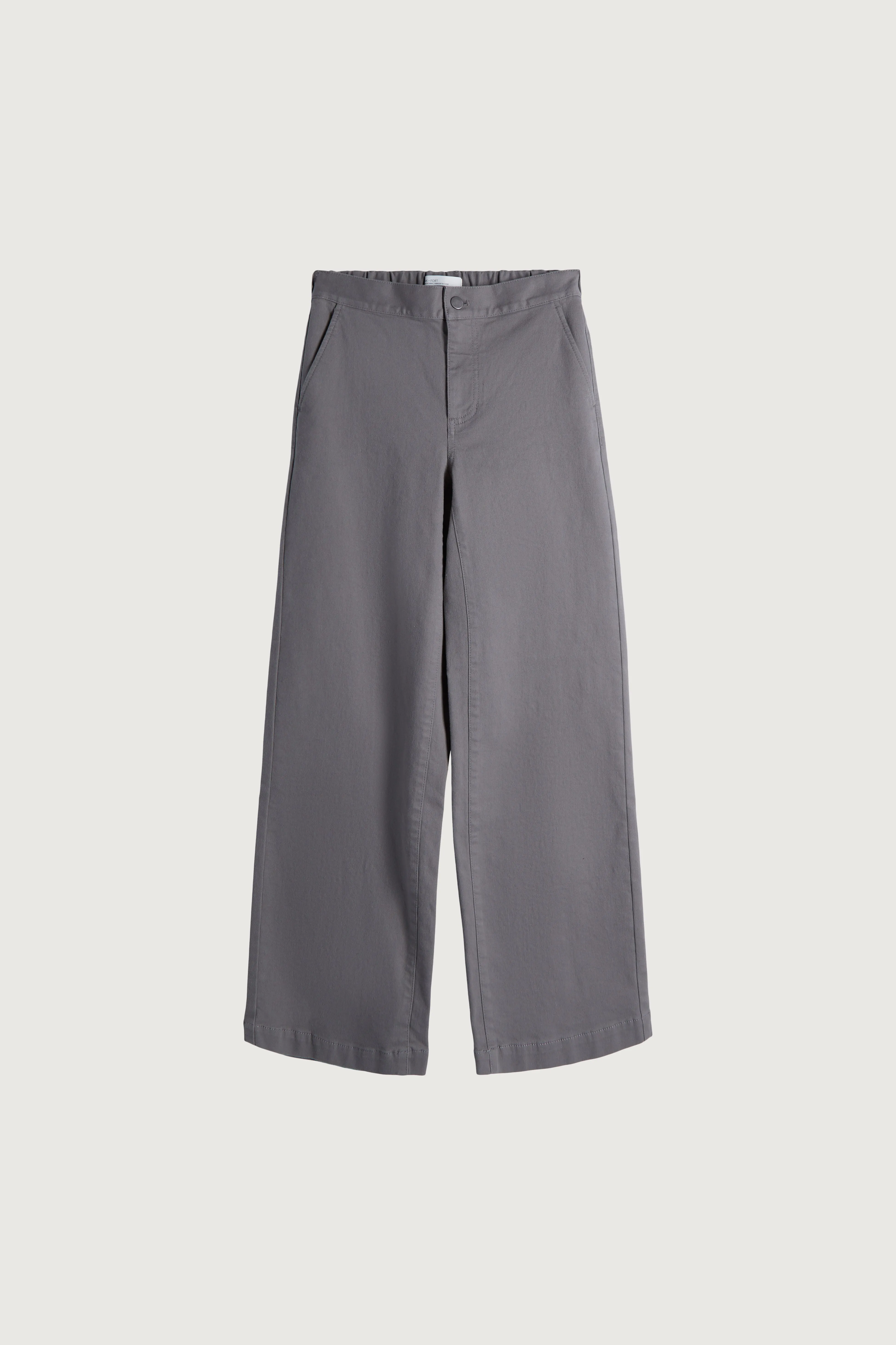 LONG LENGTH 30" TWILL WIDE LEG PANT