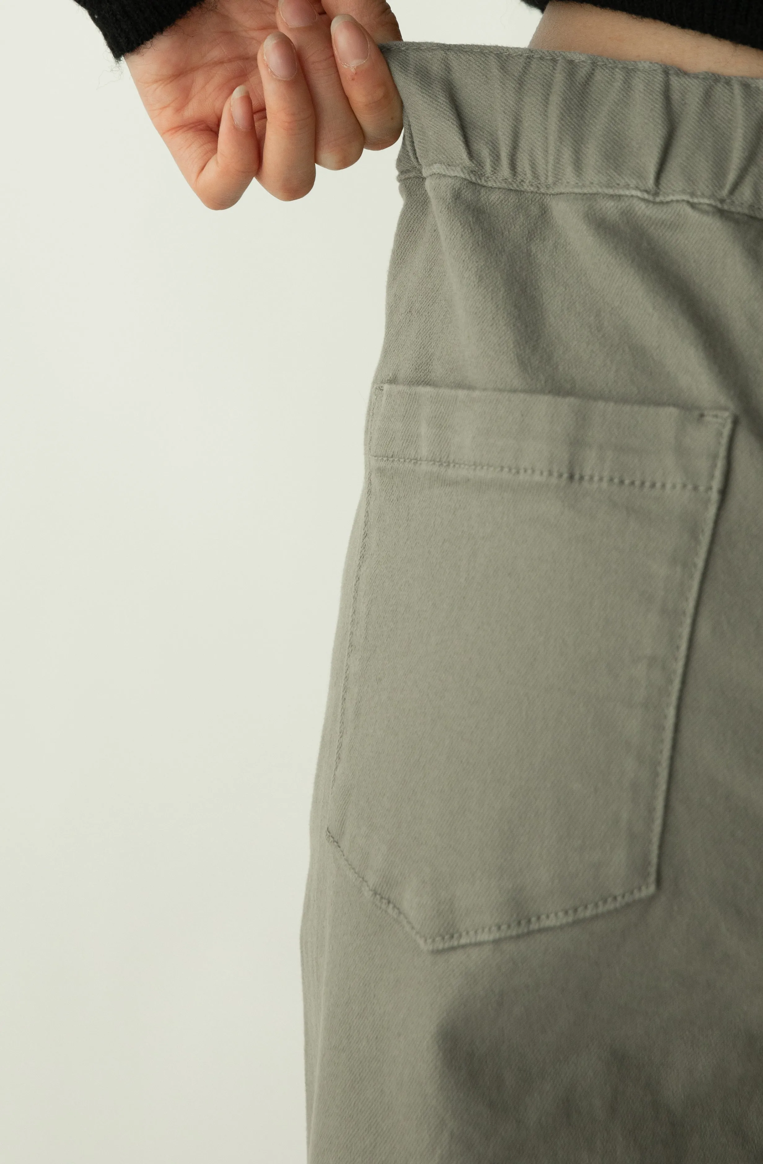 LONG LENGTH 30" TWILL WIDE LEG PANT