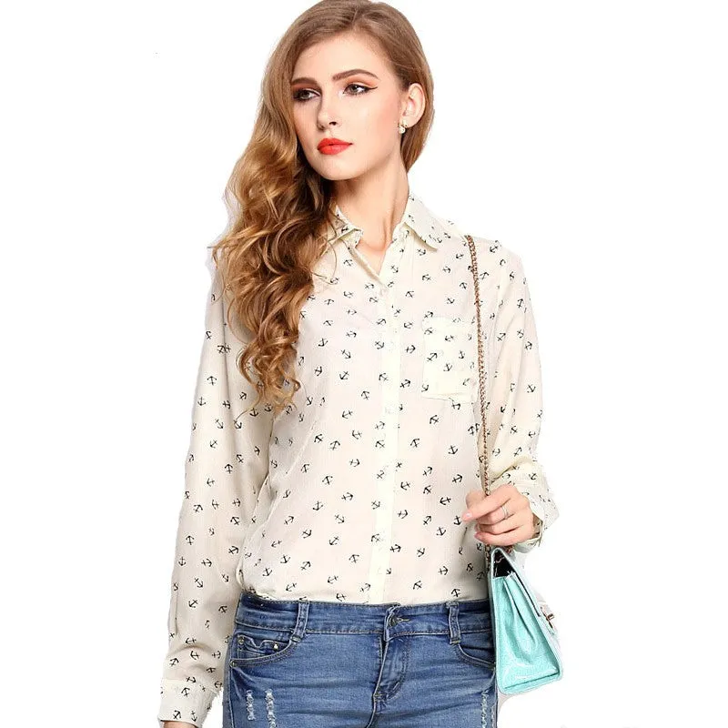 Long Sleeve Casual Women's Blouses