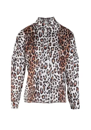 Long sleeve leopard print shirt