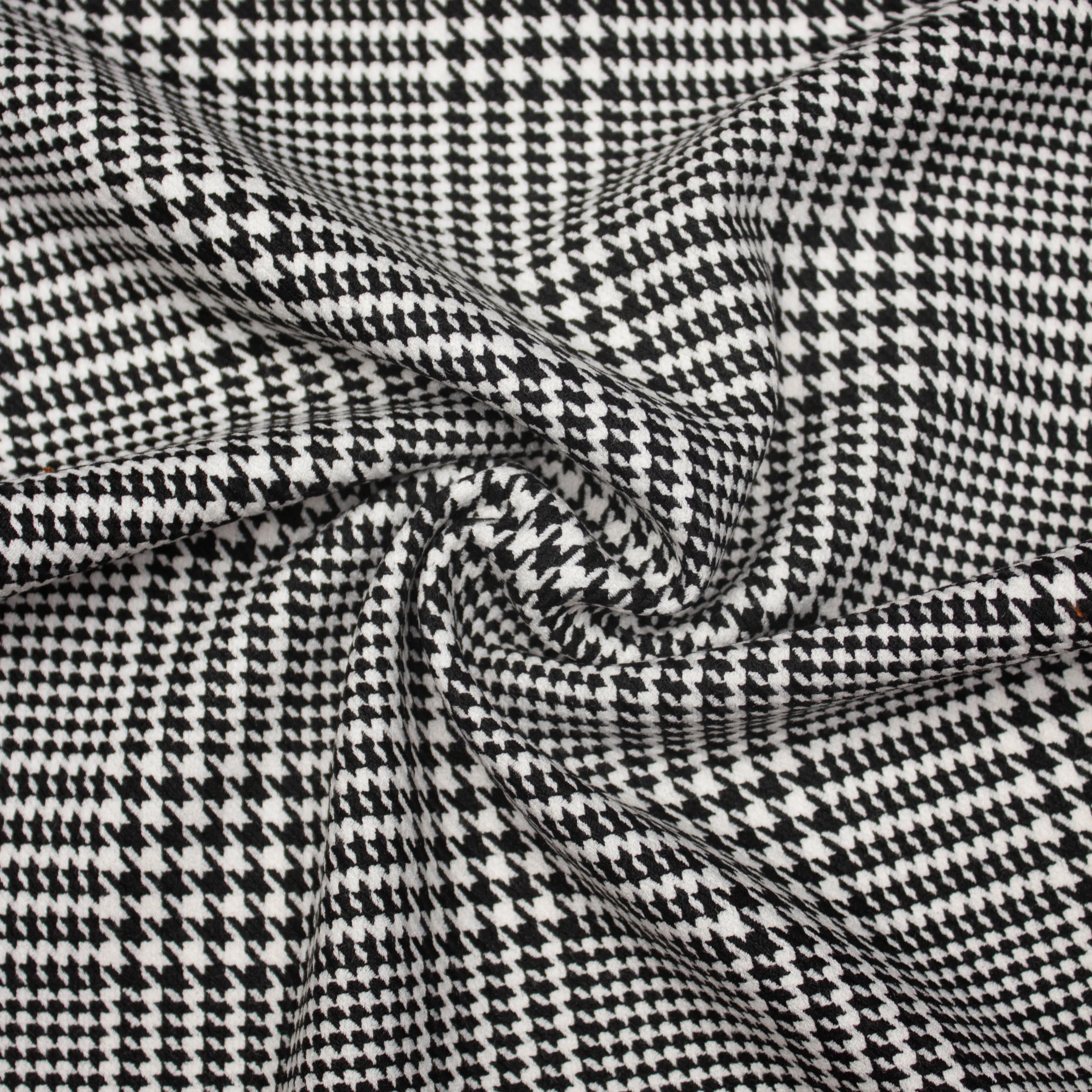 Louie Black & White Polyester prince de galle SHOWROOM SAMPLE 34CM X 60CM