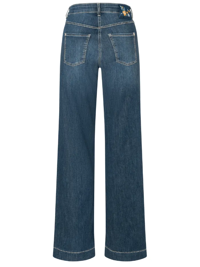 Mac Women's Dream Wide Wonder Light Jeans In Authentic Dark Wash 5441 0351L D834
