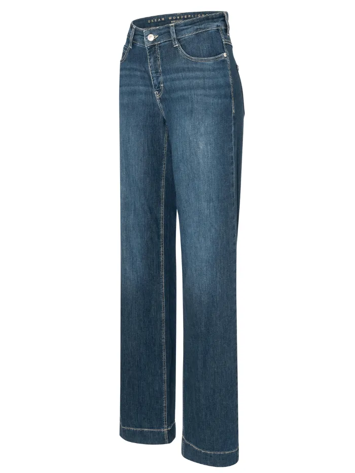 Mac Women's Dream Wide Wonder Light Jeans In Authentic Dark Wash 5441 0351L D834