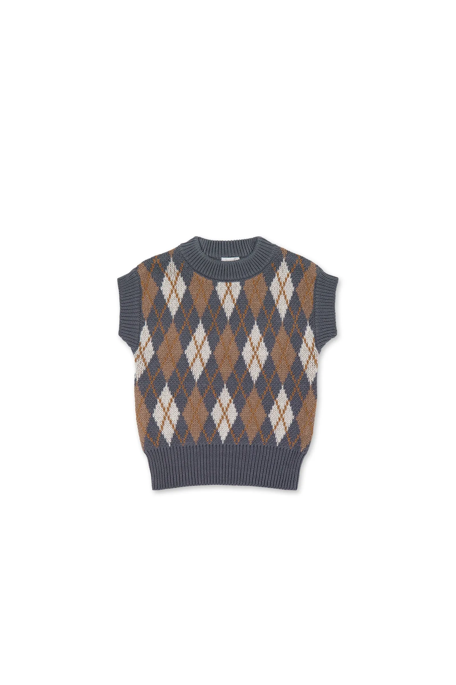 Marcus Knit Vest - Marcus Jacquard Arctic