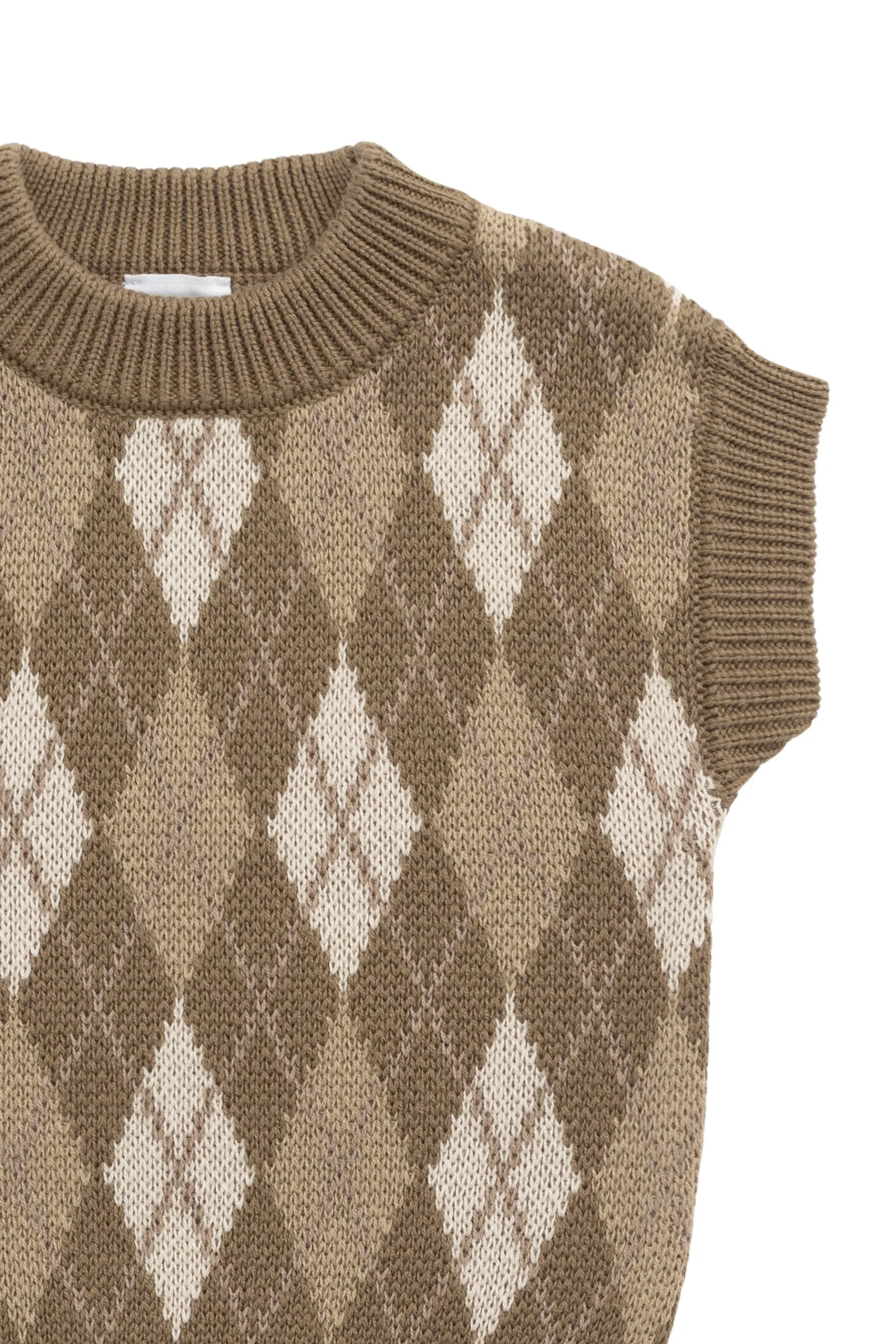 Marcus Knit Vest - Marcus Jacquard Pecan