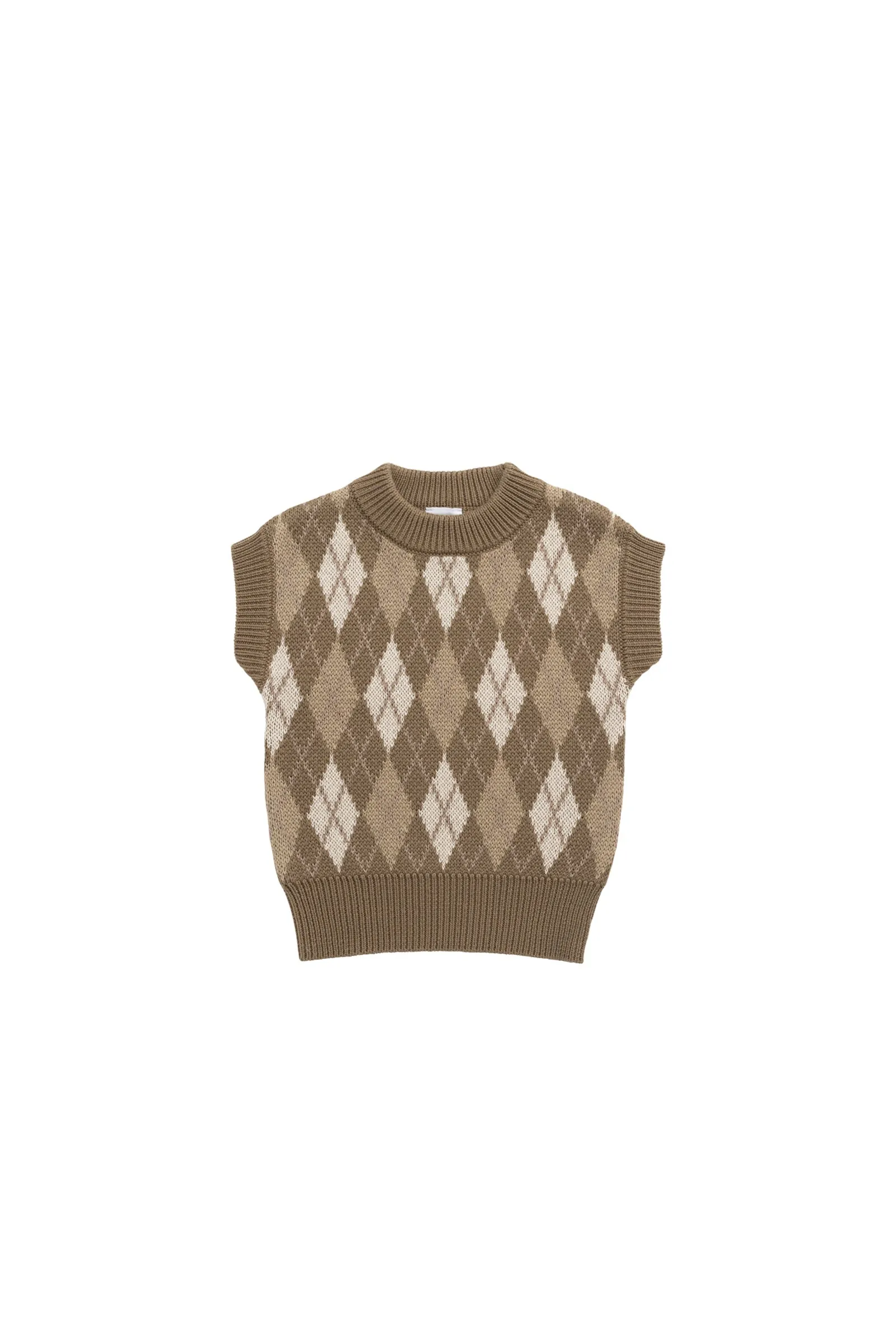 Marcus Knit Vest - Marcus Jacquard Pecan