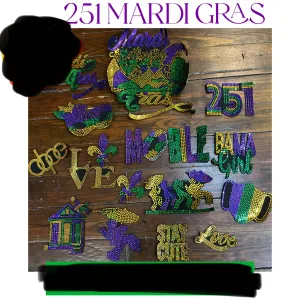 MARDI GRAS 251 CHIC CAMOUFLAGE BLING Patchwork JACKET