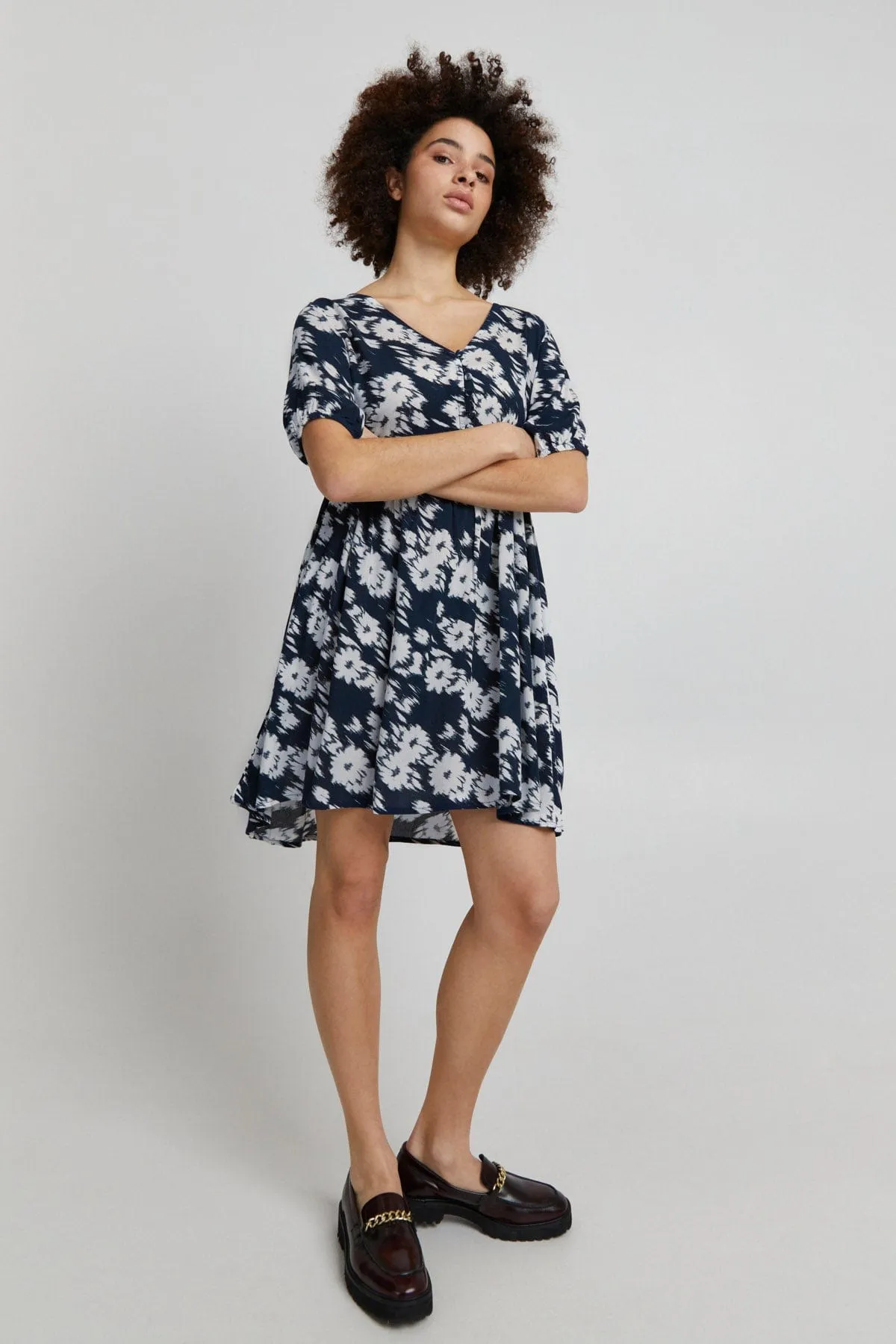Marrakech Printed Summer Dress - Total Eclipse