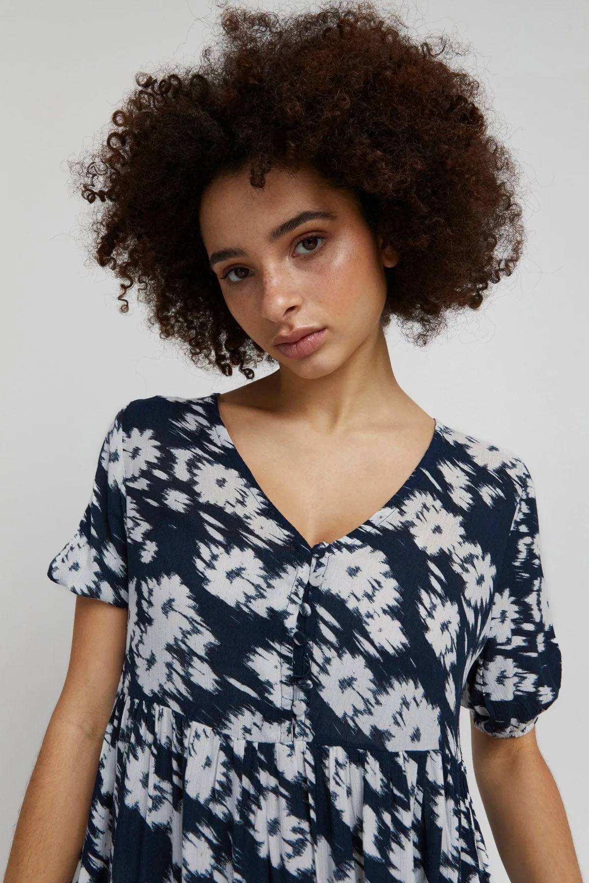 Marrakech Printed Summer Dress - Total Eclipse