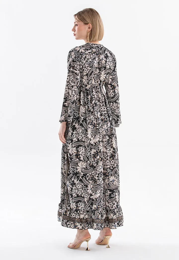 Multi Print Paisley Dress