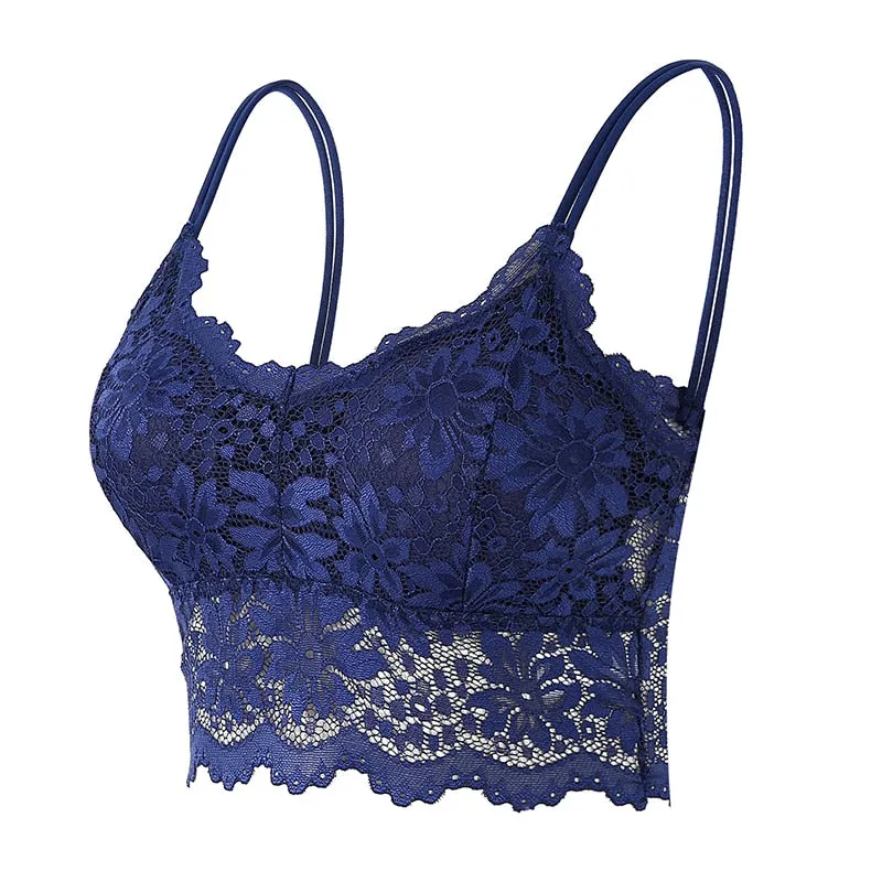 New Women Lace Bras Top Comfortable Solid Color Sexy Vest Female Seamless Bra
