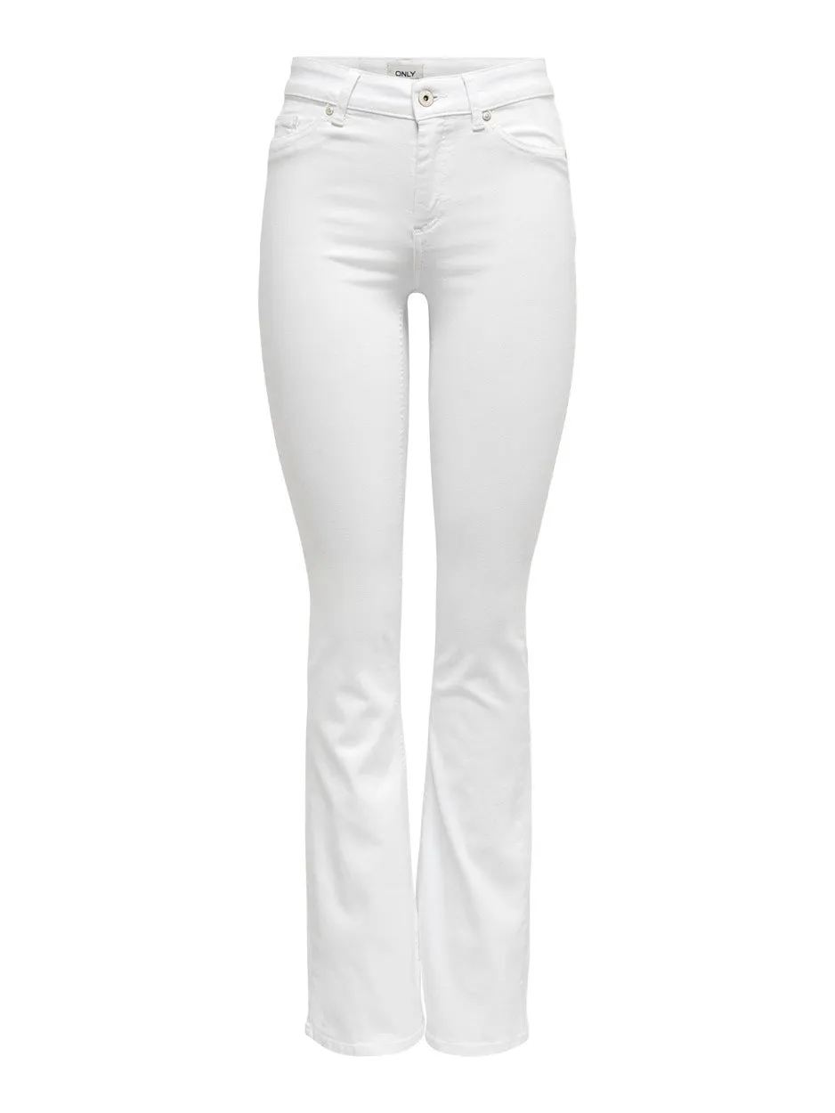 Onlblush Mid Flared Dnm Rea0730 Noo - Off-white