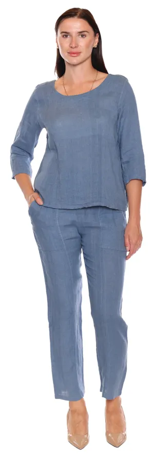 Papa Fashions Spring 2025-L5004-Top-Blue Jeans