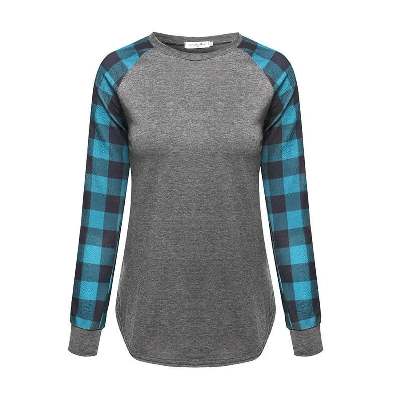 Patchwork Loose Long Sleeves Blouse