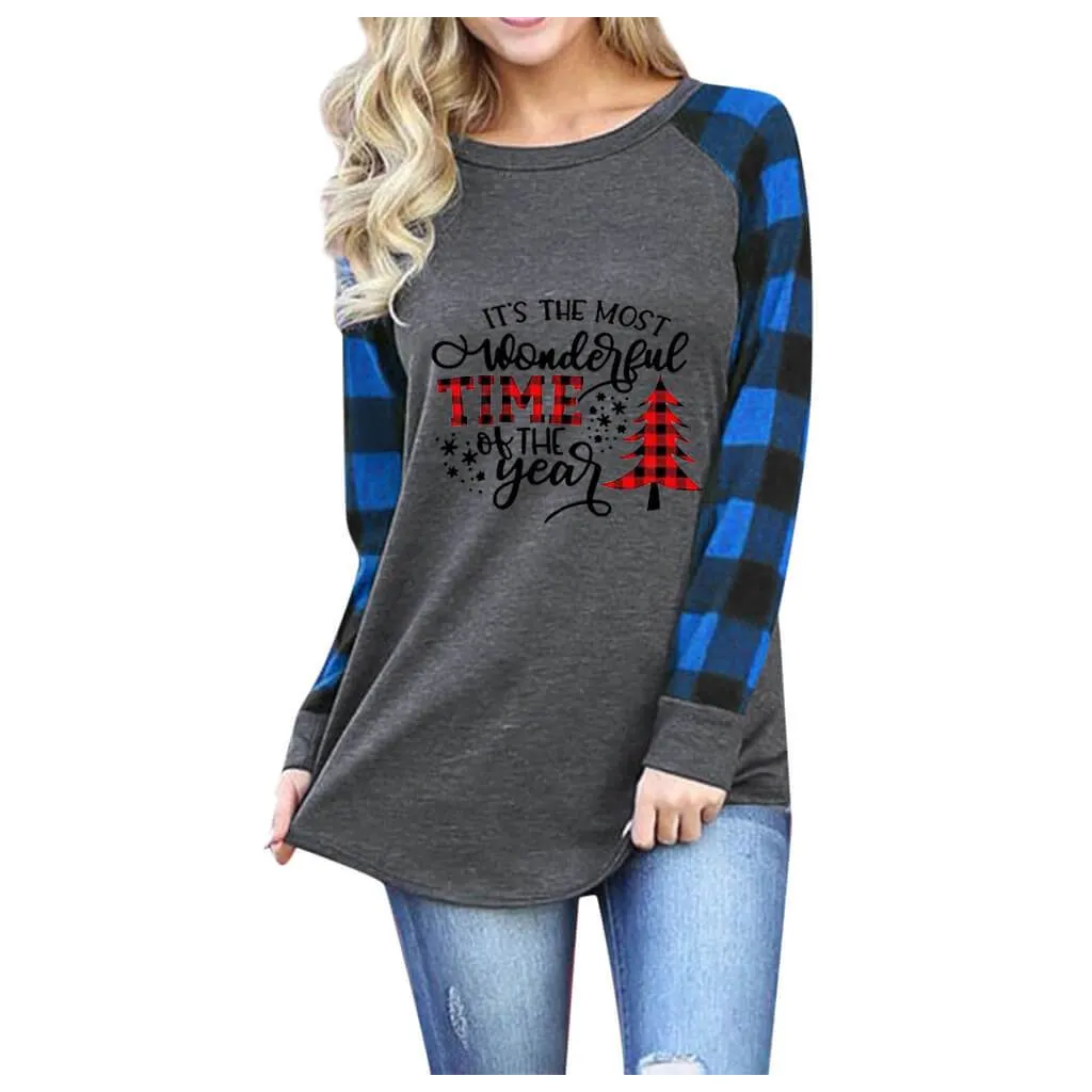 Patchwork Loose Long Sleeves Blouse