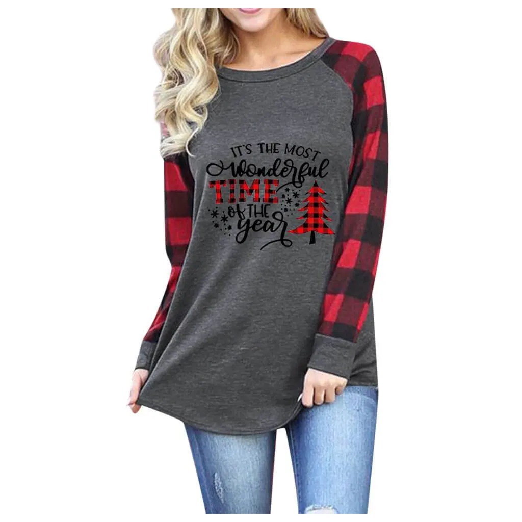 Patchwork Loose Long Sleeves Blouse