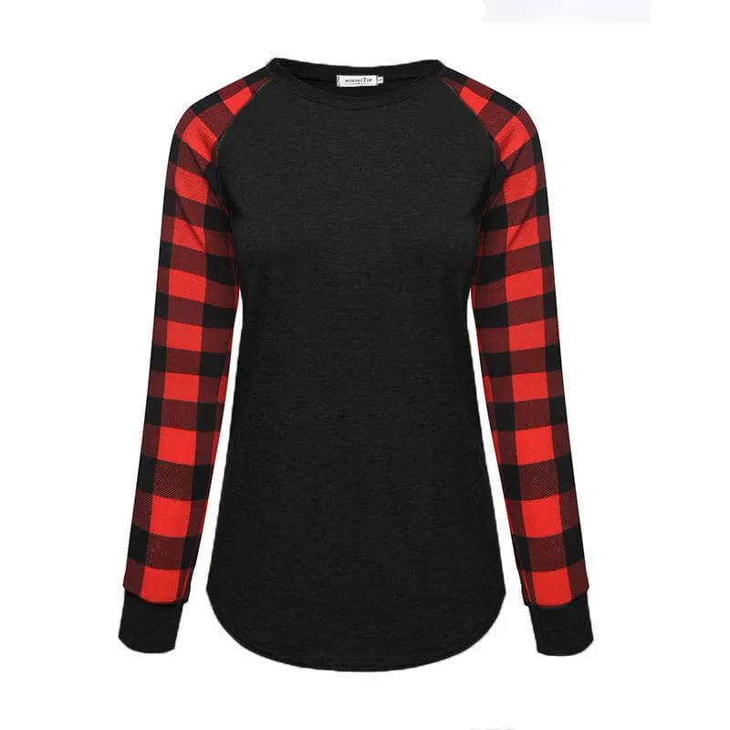 Patchwork Loose Long Sleeves Blouse