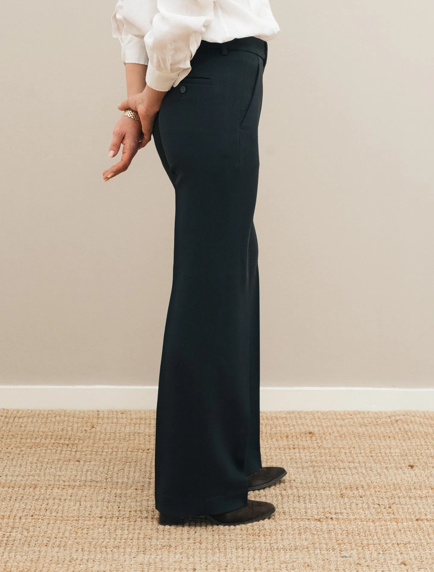 Petra Crepe Cady Trousers Night Blue