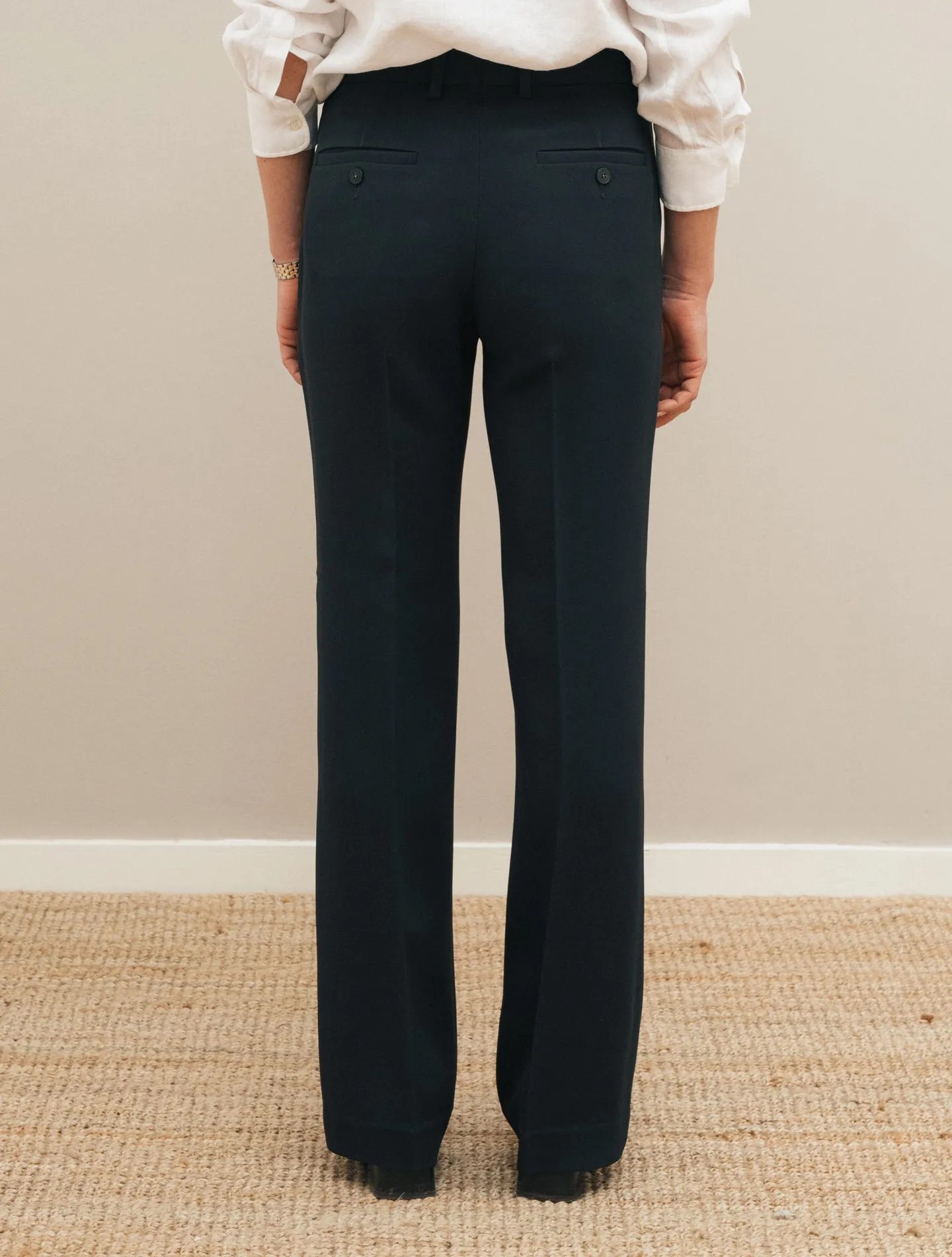 Petra Crepe Cady Trousers Night Blue