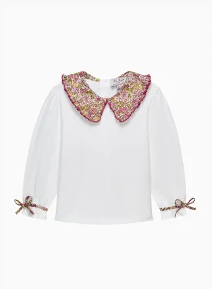 Pie Crust Jersey Top in Penny Floral