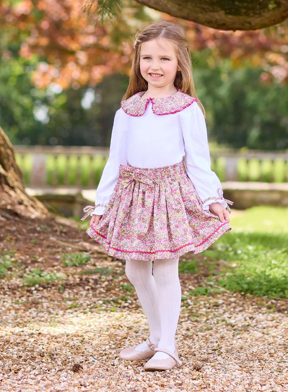 Pie Crust Jersey Top in Penny Floral