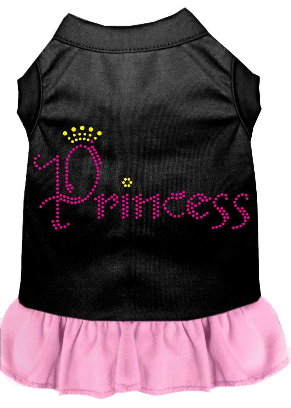 Princess Rhinestone Dress Black With Light Pink Xxl