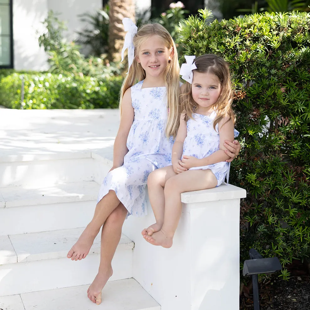 Reese Girls Dress - Vintage Blue Floral