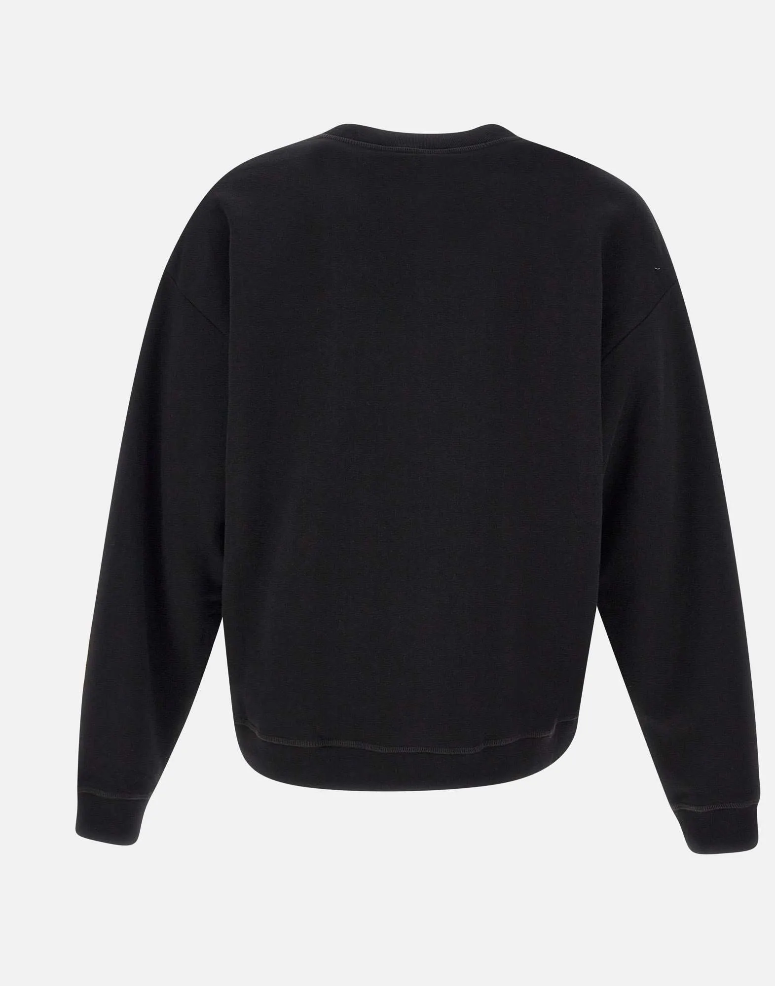 Relax Fit Black Cotton Sweatshirt