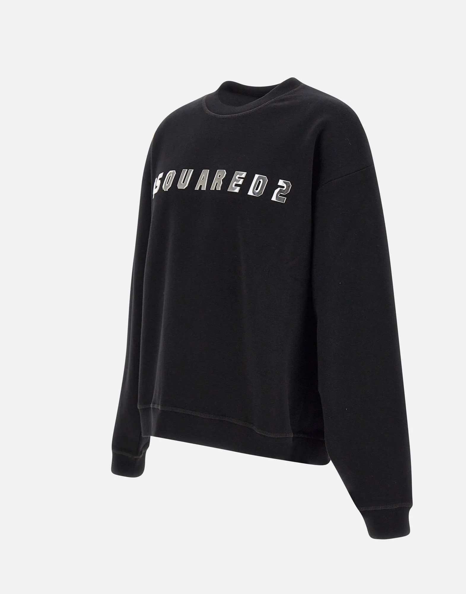 Relax Fit Black Cotton Sweatshirt