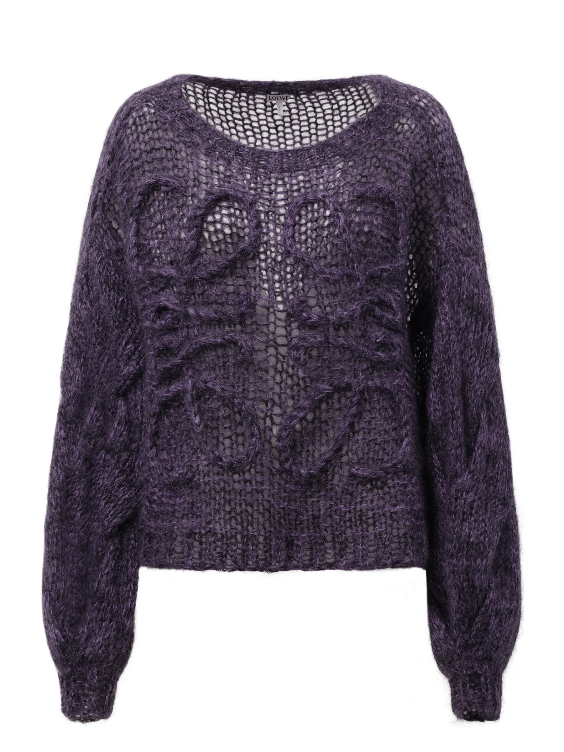 Relaxed Fit Anagram Sweater in Black/Purple