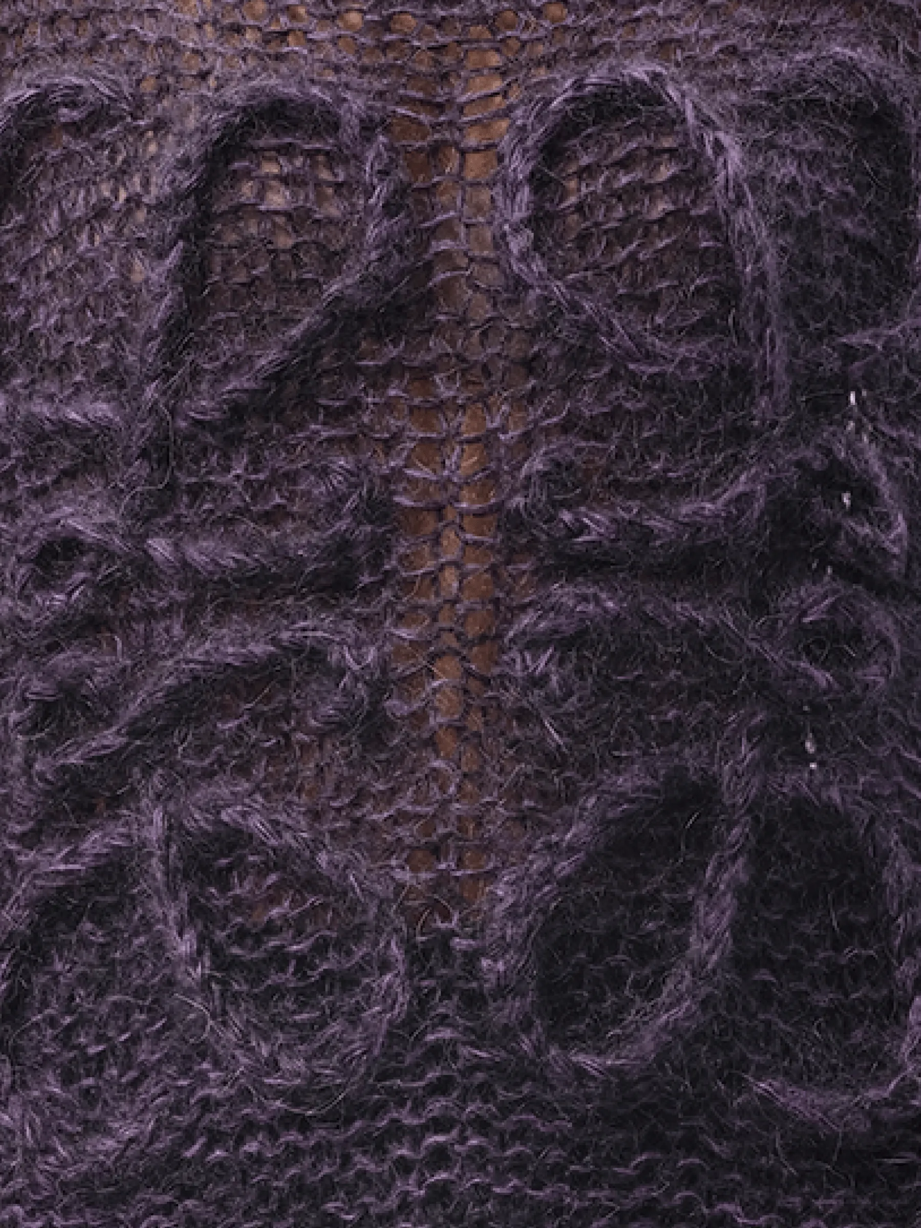 Relaxed Fit Anagram Sweater in Black/Purple