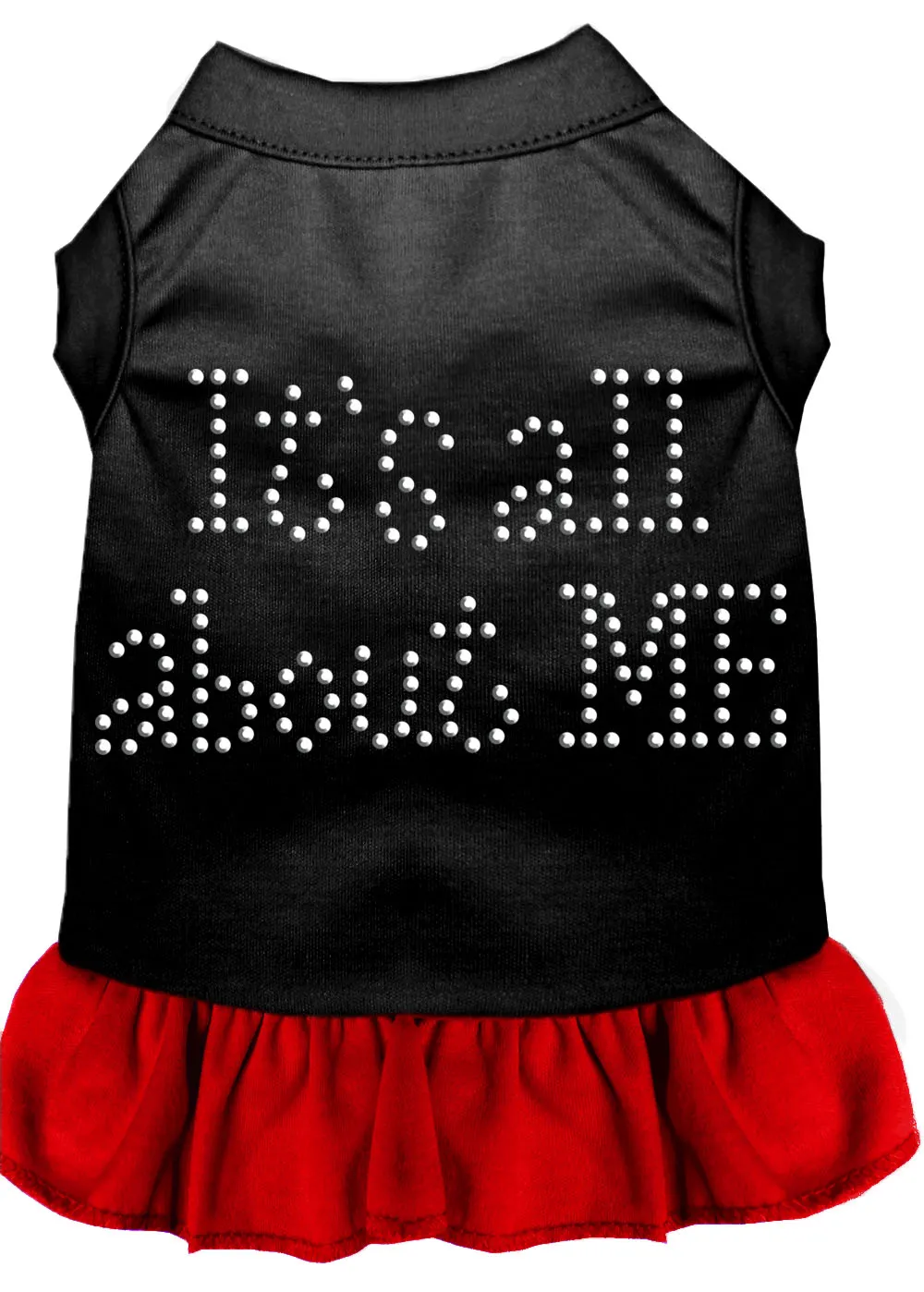 Rhinestone All About Me Dress Black With Red Xxxl