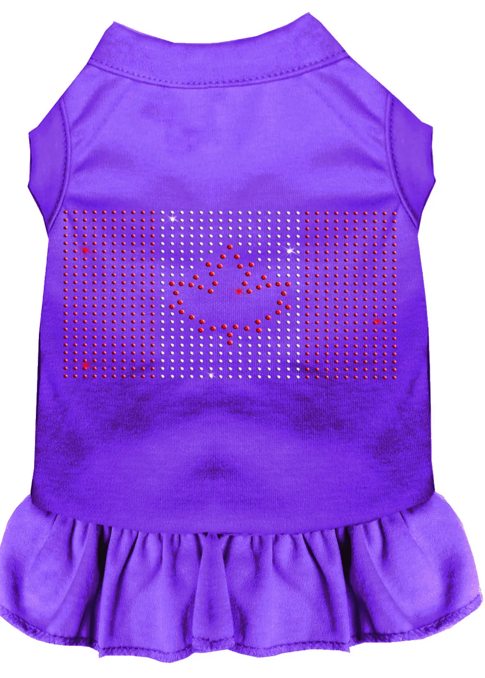 Rhinestone Canadian Flag Dress Purple Xs