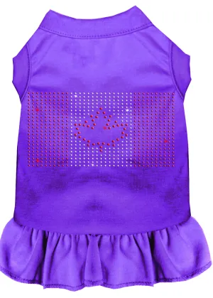 Rhinestone Canadian Flag Dress Purple Xs