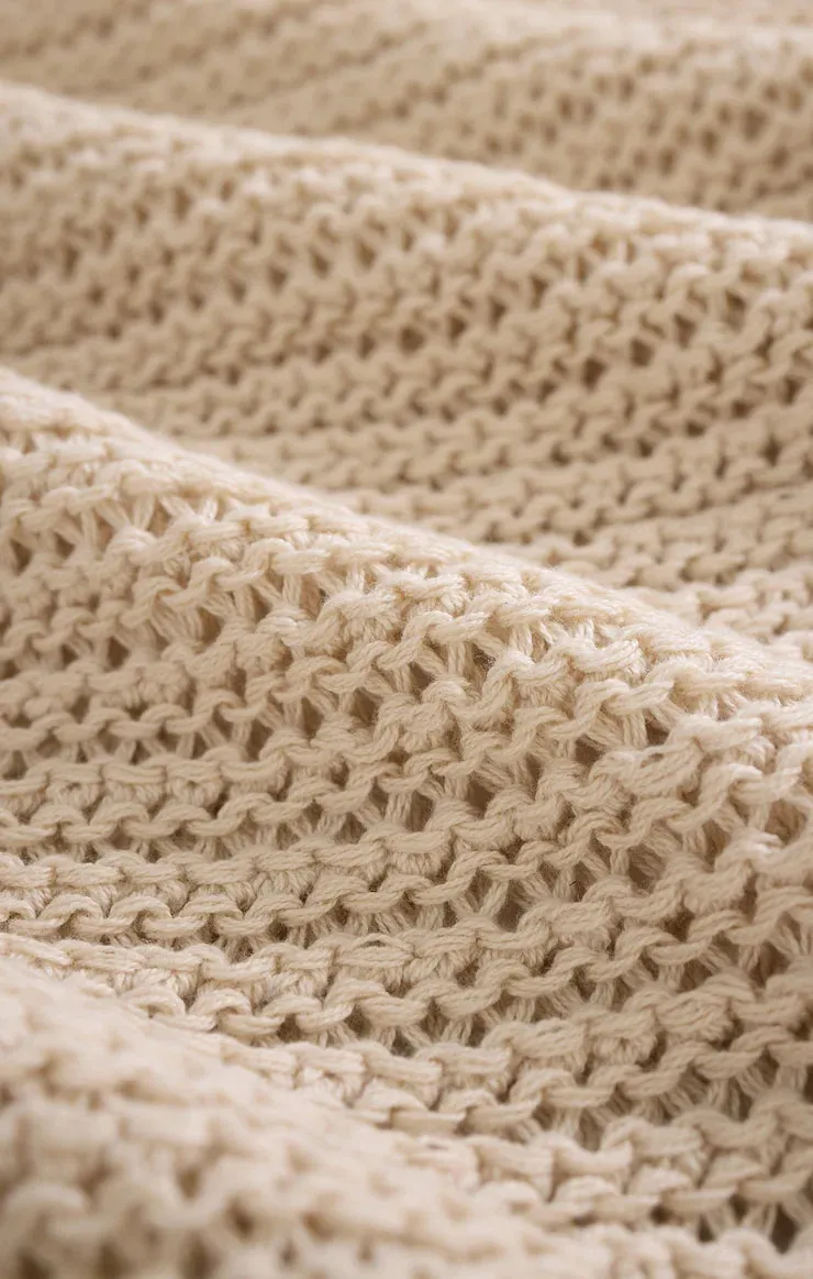 Riviera Crochet Cropped Top - Natural