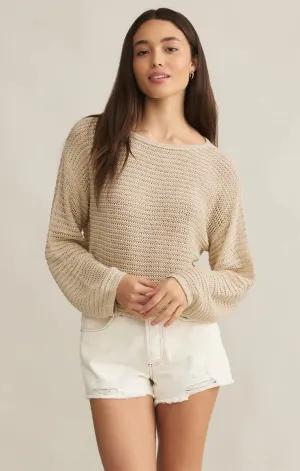Riviera Crochet Cropped Top - Natural