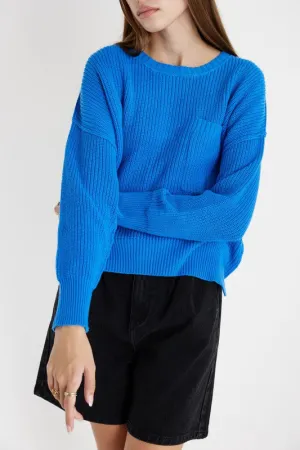 Royal Blue Front Pocket Sweater