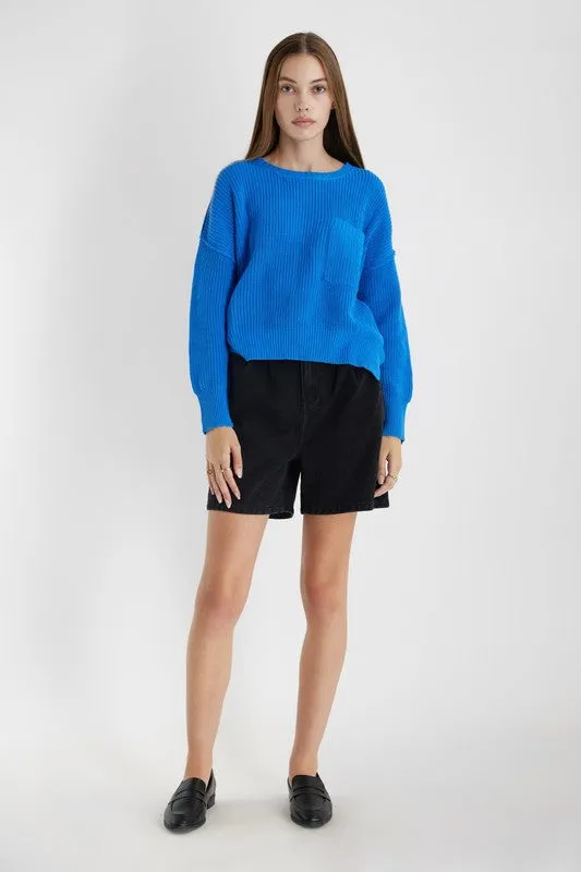 Royal Blue Front Pocket Sweater