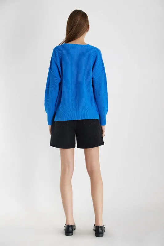 Royal Blue Front Pocket Sweater